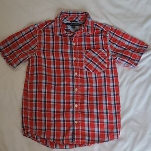 Tommy Hilfiger Kids Red and Blue Checkered Shirt